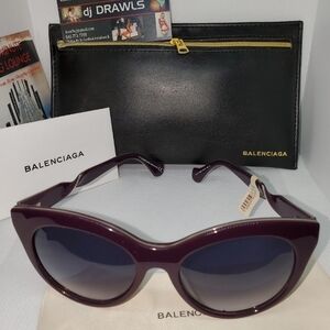 Balenciaga Dark Purple Sunglasses